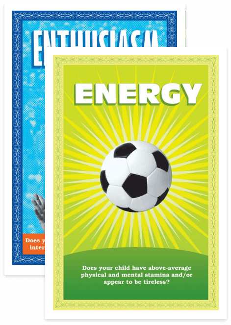 Preview of Celebrate your Child card - Energy with soccer ball.